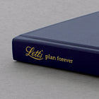 Letts Icon Plan Forever 12 Month Perpetual Diary - 7 5/8" x 5" - Navy-Gold foil motif