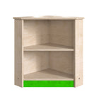 Flash Furniture Bright Beginnings Commercial Grade Wooden Kid's Two Tier Corner Kitchen Cabinet-Kid's Commercial Grade Wooden Kitchen Corner Cabinet