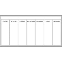 Wall Pops Dry Erase Weekly Planner-Weekly Planner - White