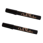 Marvy Uchida Broad-Point Liquid Chalk Markers - Erasable - Dustless - Black - 2 Pack-Colour: Black