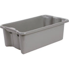 Lewis Bins+ Polylewton Stack-N-Nest Containers, 19.4" x 12.9", Grey, 5 Pack-Injection moulded from high-impact polyolefins