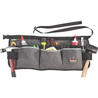 Ergodyne 13-Pocket Waist Aprons, Canvas, Grey-Dimensions - 20" L x 12" H