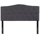 Flash Furniture Cambridge Tufted Upholstered Full Size Headboard - Dark Grey Fabric-Contemporary Style