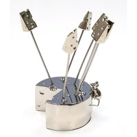Elegance Mice Cheese Picks Holder with 6 Picks-Material: Stainless Steel