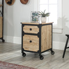 Sauder Steel River Pedestal File Cabinet - 2 drawers -  - Milled Mesquite (425909)-26.58"H" x 20.87"W x 23.86"D