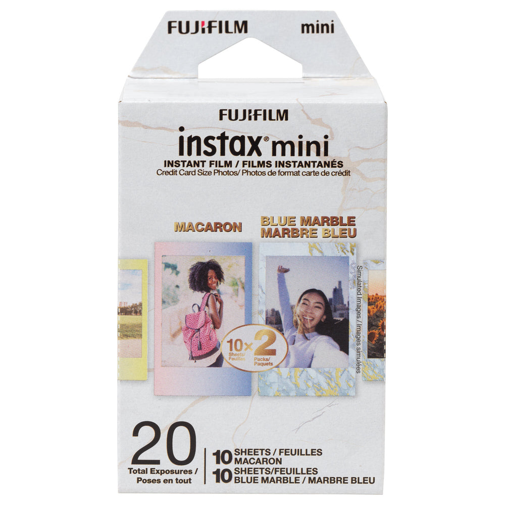 Fujifilm Instax Mini Instant Film Blue Marble/ Macaron Pack