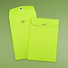 JAM Paper 6 x 9 Open End Catalog Envelopes with Clasp Closure, Brite Hue Ultra Lime Green, 100 Pack (V0128133)-Material: paper