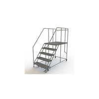 Tri-Arc Mobile Work Platform, 5 Step, 50" x 48" (WLWP153648SL)-Frame Material: Steel