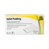 Wasip Splint Padding - 5" x 9"-This white disposable padding provides a soft lining between the splint and the victim's skin surface