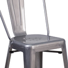Flash Furniture 24" High Clear Coated Indoor Counter Height Stool with Back-Seat Size: 14''W x 14''D