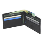 Roots Men's Slim Wallet with Back ID Window - Black-Dimensions: 4.13" L x 0.59" W x 3.35" H