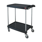 Mycart Utility Cart, 300 Lbs, 2-Shelf, 16" x 35-1/2" (MY1627-24BL)-No. of Shelves: 2