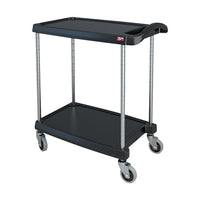 Mycart Utility Cart, 300 Lbs, 2-Shelf, 16" x 35-1/2" (MY1627-24BL)-No. of Shelves: 2