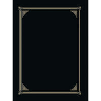Geographics Certificate and Document Covers, Linen Textured, 9-3/4" x 12-1/2", Black, 6/Pack-Exquisite Gold Foiling