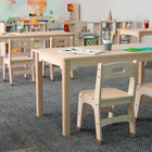 Flash Furniture Bright Beginnings Commercial Grade Wooden Rectangular Preschool Classroom Activity Table-Assembles in 20 Minutes or Less