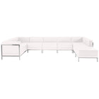 Flash Furniture  Hercules Imagination Series Leather U-Shape Sectional Configuration, 7 Pieces, White (ZBIMAGUSECSET4W)-White Bonded Leather