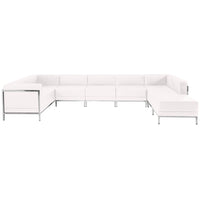 Flash Furniture  Hercules Imagination Series Leather U-Shape Sectional Configuration, 7 Pieces, White (ZBIMAGUSECSET4W)-White Bonded Leather