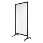 Quartet Mobile Room Divider - 4' x 6'-Plastic surface is easy to wipe clean and allows light to pass through