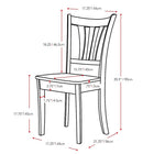 CorLiving Dillon Solid Wood Dining Chairs in Cappuccino Stain Finish,2 Pack (DSH-390-C)-Timeless design complements any home decor