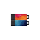 Centon Datastick Pro2 64 GB USB 2.0 Flash Drives - Watercolour Blue + Orange - 2 Pack-USB 2.0
