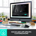 Logitech MX Master 3 Mac Mouse - Space Grey-Logitech Darkfield Tracking allows you to track on virtually any surface - even glass - with best-in-class 4000 DPI precision
