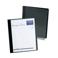 Oxford Extra Wide Clear Front Report Covers, 3 Tang Fasteners, Letter Size, Black-Specially-sized to protect all components of a complete presentation