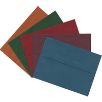 JAM Paper A6 Invitation Envelopes, 4.75 x 6.5, Assorted, 125 Pack (157A6DTGORBR)-Assortment of A6 Dark Base Envelopes: Teal, Dark Green, Dark Orange, Dark Red, and Burgundy
