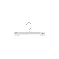 Wamaco 10" Push-Clip Hanger with Wire Hook, Clear, 100 Pack, 100 Pack-Light weight bottom hanger with metal push clips