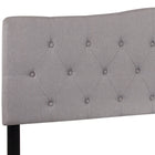 Flash Furniture Cambridge Tufted Upholstered King Size Headboard - Light Grey Fabric-Light Grey Fabric Upholstery