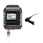 Zoom F1LP - F1 Field Recorder Package with Lavalier Mic-One-touch button controls