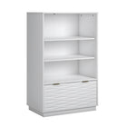 Sauder 434924 Morgan Main Bookcase - White-Two adjustable shelves.