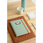 General Supply Goods + Co Vegan Leather Laptop Sleeve - Cognac with Tan Lining-Dimensions: 11"H x 15.75"W x 0.5"D