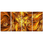 Designart Molten Gold Exchange 4-Panel Abstract Canvas Art Print, (PT3093-271)-Print