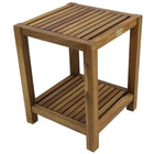 Cathay Importers Acacia Wood 2-Tier End Table, Brown-Oiled solid acacia wood