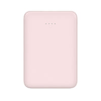 Basic Tech 5000mAh Power Bank - Pink-Up to 2 Full Charges for Smartphones