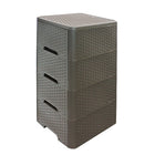 Modern Homes-Rattan Style 4 Drawer Unit - Brown-High quality, durable, 4 drawer structure