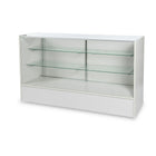 Can-Bramar Econoline Full Vision Showcase, 70" x 18" x 38"(H), White-Comes with 10" and 12" depth adjustable glass shelves, white MDF sliding doors and tempered safety glass. (EC-SC6W)