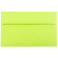 JAM Paper A10 Invitation Envelopes, 6 x 9.5, Brite Hue Ultra Lime Green, 100 Pack (20835g)-Ultra lime green