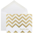 JAM Paper Thank You Cards Set, Gold Chevron Stripe, 10 Pack (D41114TYGLMB)-Thank you card sets