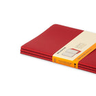 Moleskine Cahier Ruled Journal - 5" x 8.25" - Cranberry Red - 3 Pack-Acid Free Ivory coloured paper
