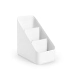 Poppin Small Desk Organizer - White-Wihte/ Plastic