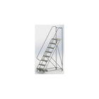 Tri-Arc Manufacturing Aluminum Rolling Ladder, Step Width: 24", Step Type: Ribbed, No. of Steps: 8 (WLAR108244)-No. of Steps: 8