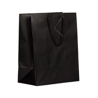 Jam Paper Gift Bags with Rope Handles - Large - 10" x 13" x 5" - Black Matte - 3 Pack-Color: Black Matte