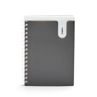 Poppin Medium Pocket Spiral Notebook - Dark Grey-6" x 8.5" notebook