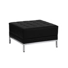 Flash Furniture HERCULES Imagination Series Black Leather Ottoman-Modular Ottoman
