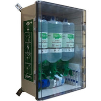 Plum Heavy Industrial Eyewash Station with 15 Minute Flush-The pH Neutral solution will neutralize the chemical immediately to minimize serious injury to the eye - essential for all workplaces with acids, alkali or chemicals
