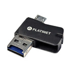 PLATINET 4-in-1 8 GB microSDHC + USB Card Reader + microUSB Card Reader + SD Adapter-Includes SD adapter