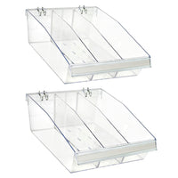 Azar Divider Bin - 11.5" W x 10" D x 5.75" H - 2 Pack-Sold in Packs of: 2