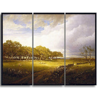 Designart William Trost Richards, Old Orchard at Newport Canvas Art Print, (PT5017-3P)-Print