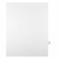 Mark Maker Legal Exhibit Index Tab White Single Tabs, 1/15th Cut, Letter Size, No Holes, Number 42, 25 Pack-White Single Tabs, 1/15th Cut